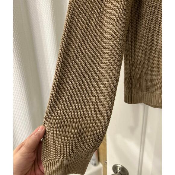 Gentle Fawn Maxine Back Cut Out Crewneck Knit Sweater Heather Taupe New XL - Picture 9 of 15